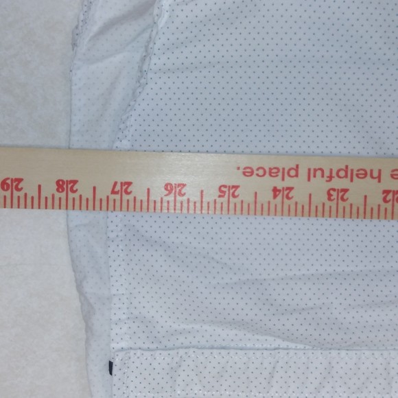 Short Sleeve Shirt Mens Adult Size M Peached Poplin Tailored Metal Button Front - Picture 8 of 9